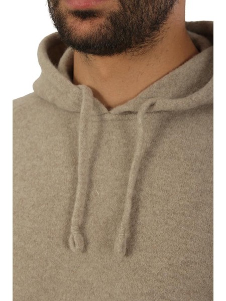 Maglia Luigi Gentile con Cappuccio Tortora